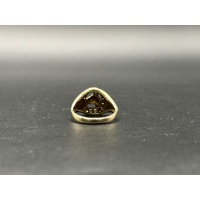 Men’s 9ct Yellow Gold 0.10ct Diamond Horse Head & Horseshoe Ring