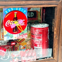 Coca-Cola Mini Shadowbox Clock Vintage 3D Diorama Tabletop Decor