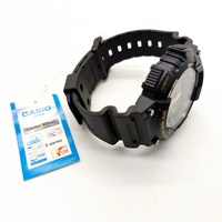 Casio AQS810W-1A3 Tough Solar Analog Digital Mens Watch Black Gold