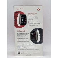 Ryze Evo Smart Watch Dark Grey Red Blue Straps Alexa Fitness Tracker