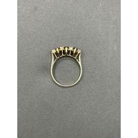 Ladies 14ct Yellow Gold Blue Sapphire & Diamond Ring