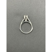Ladies 18ct White Gold Diamond Solitaire Ring
