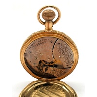 Vintage 18K Gold T.T. Jones Sons Waltham Pocket Watch 1899 Very Rare
