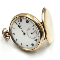 Star Dennison 9ct Gold Plated Case Hand-Wind Pocket Watch 47mm