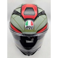 AGV K3 Decept Motorcycle Helmet Green Red Black Size XXL Dust Bag