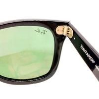Ray-Ban Wayfarer RB2140 901 50mm Black G-15 Green Glass Sunglasses