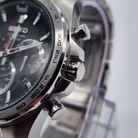 Seiko SSB299P1 Mens Chronograph Watch Black Dial Quartz Tachymeter