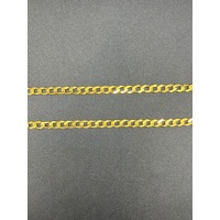  Unisex 22ct Yellow Gold Curb Link Necklace