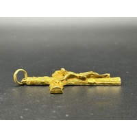 Unisex 21ct Yellow Gold Religious Crucifix Pendant 14.5g