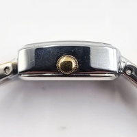Elite 5088303 Ladies Two Tone Quartz Rectangular Bracelet Watch With Tin
