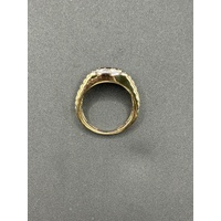 Mens 10ct Yellow Gold Diamond Ring