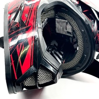 RXT A-727 Shotgun Moto Motocross Helmet Red Black Medium Off-Road MX SG