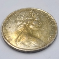 1966 Australian Round 50 Cent Coin 80% Silver Royal Australian Mint Elizabeth II