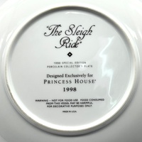 Princess House 1998 The Sleigh Ride Porcelain Collector Plate Christmas Decor