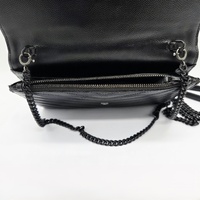Saint Laurent YSL Cassandre Envelope Black Chain Wallet Leather + COA