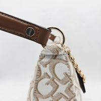 Guess Newport Cream Multi Shoulder Bag Handbag Logo Print MG143804
