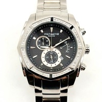 Michael Hill Mens 1/2 Carat Diamond Watch 9305 Chronograph Stainless Steel