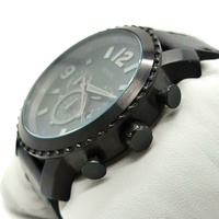 Fossil Gage BQ1711 Chronograph Black Watch 50mm Leather Band Quartz