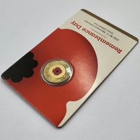 2022 $2 Red Poppy Remembrance Day C Mintmark Coloured UNC Coin Royal Australian Mint