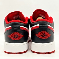 Nike Air Jordan 1 Low GS Size 6Y Sneakers White Gym Red Black 553560-163
