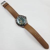 Oris Divers Sixty-Five Automatic Green Dial Steel Bronze Leather Watch Box