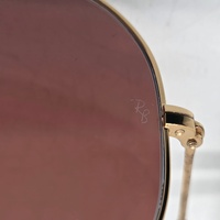 Ray-Ban RB3025 Aviator Large Metal Sunglasses Arista Gold Red Lens