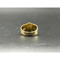 Mens 9ct Yellow Gold Harley Davidson Shield Design Ring