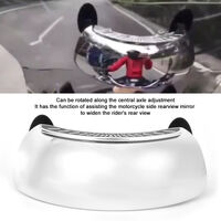  180degree Rearview Mirror for Motorcycle and Car Windscreen Mount (New)