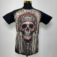 Indian Chief Tribal T-Shirt Abstract Urban Fashion Street Wear Black Size: M/L/XL/2XL [Size: M - 40in/102cm Chest]