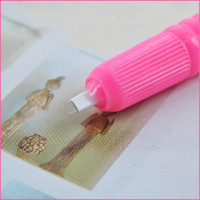 5 x Disposable Microblading Pens Manual Microblade Needle 9CF 12CF 18U AU Seller [Size: 5 x Yellow 12CF]