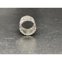 Hearts and eyes designed Tube Ring 925 solid Sterling Silver 9 Grams [size: 6/52]