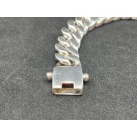 Mens 925 Sterling Silver 100g Chunky Curb Link Bracelet (New)