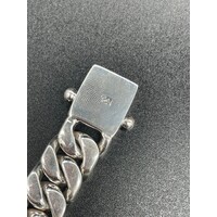 Mens 925 Sterling Silver Curb Link Bracelet (New)