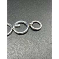 Ladies 925 Sterling Silver Fancy G Link Bracelet NEW
