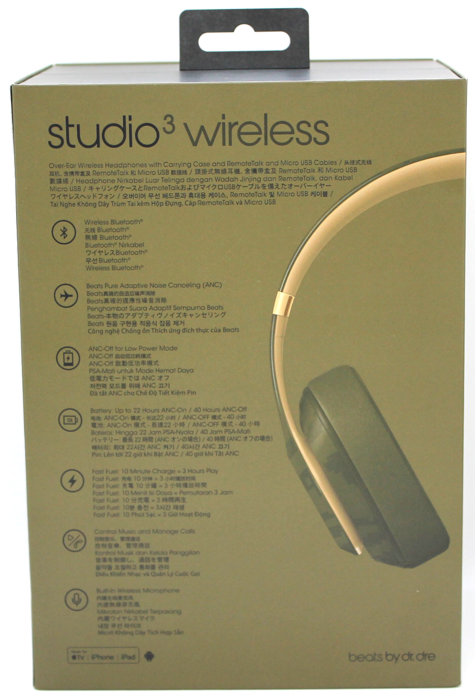 Beats By Dre Headphones Studio3 Wireless Over Ear Forest Green Beats By Dre Headphones Studio3 Wireless Over Ear Forest Green