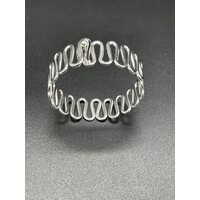 Ladies Sterling Silver Wave Bangle (Brand New)