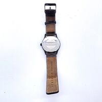 Carre Men’s Watch Analog Quartz Black Dial with Brown Leather Strap