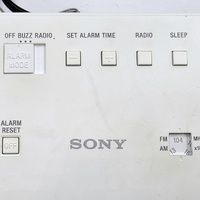 Sony ICF-C1 AM/FM Clock Radio Alarm Clock White Cube Bedside Radio