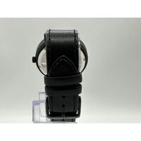 Uncle Jack Unisex Black Leather Strap Watch (Pre-owned)