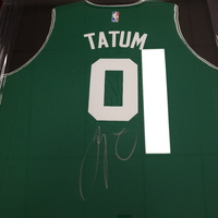 Jayson Tatum Boston Celtics Autographed Jersey Framed Basketball Memorabilia