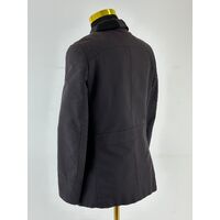 Mens Classic Black Oxford Style Peacoat Jacket Versatile Dress Coat Rare Find