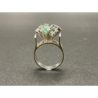 Ladies 18ct White Gold Gemstone Ring