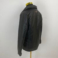 VG World Collection Luxury Black Leather Jacket Size Small