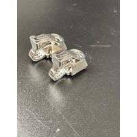 Ladies 9ct White Gold Clip On Earrings Elegant Comfortable Fine Jewellery