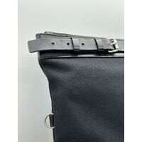 Yves Saint Laurent YSL Paris Canvas Tote Bag Detachable Strap GUS2E 1000 Black