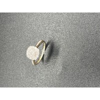 Ladies Solid 9ct Yellow Gold Diamond Ring Fine Jewellery 2.5 Grams Size P