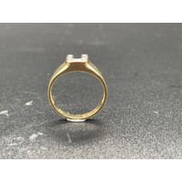 Ladies Solid 9ct Yellow Gold Letter U Ring Fine Jewellery 2.9 Grams Size UK O