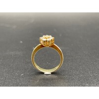 Ladies 14ct Yellow Gold Natural Diamond Ring