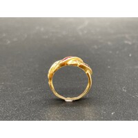 Ladies 18ct Yellow Gold Gemstone & Diamond Ring (Pre-Owned)