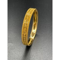 Ladies 22ct Yellow Gold Round Bangle (Pre-Owned)